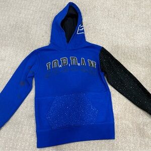 Jordan Royal Blue Hoodie with Black Sleeve